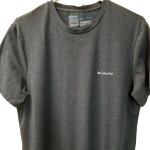 Columbia Mens Short Sleeve Crew Neck T-Shirt Heather Gray Size Medium